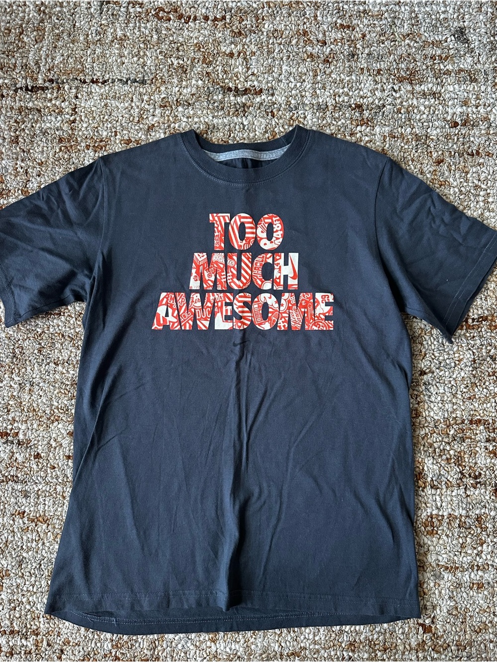 Nike Black Graphic Tee "Too Much Awesome"
